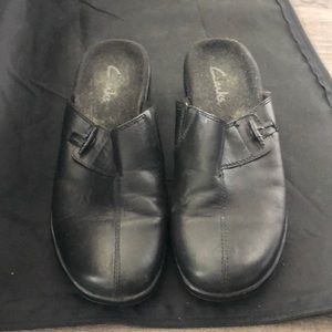 Clarks Black Dress Clogs